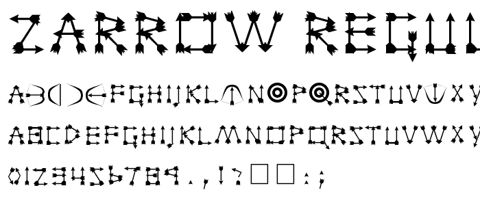 Zarrow Regular font